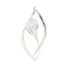 Calla Lily Flower Solid Sterling Silver 925 Pendant