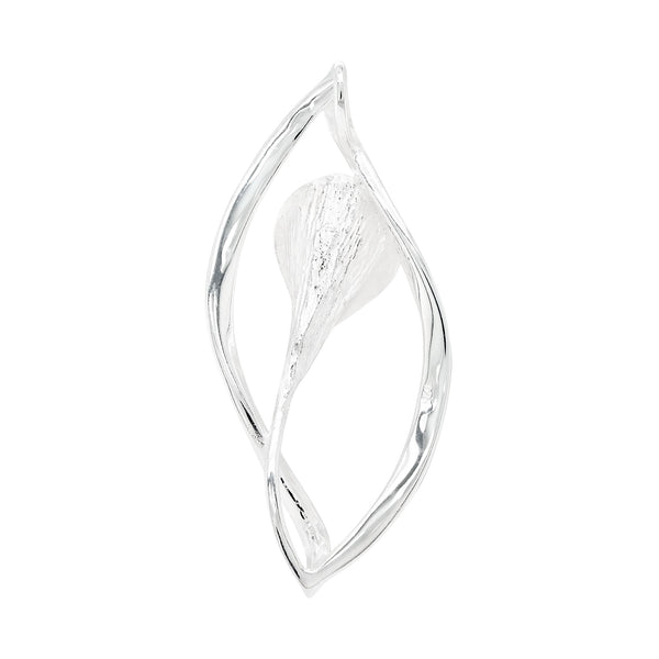 Calla Lily Flower Solid Sterling Silver 925 Pendant