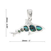 Shark Abalone Solid Sterling Silver 925 Pendant