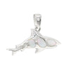Shark Mother of Pearl Solid Sterling Silver 925 Pendant