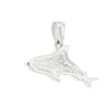 Shark Mother of Pearl Solid Sterling Silver 925 Pendant Back