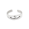 Simple Celtic Knot Thin Flat Band Sterling Silver 925 Toe Ring