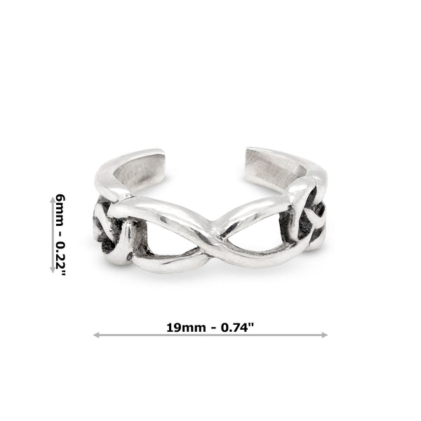 Celtic Knot Sterling Silver 925 Toe Ring