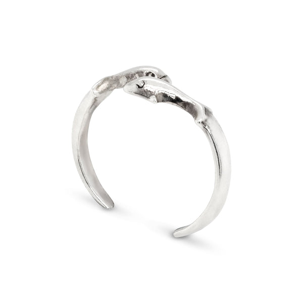 Double Dolphin Thin Sterling Silver 925 Toe Ring