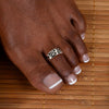 Oxidised Fire Curved Band Sterling Silver 925 Toe Ring