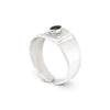 Almond Setting Flat Band Sterling Silver 925 Toe Ring