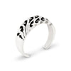 Angled Ripple Sterling Silver 925 Toe Ring