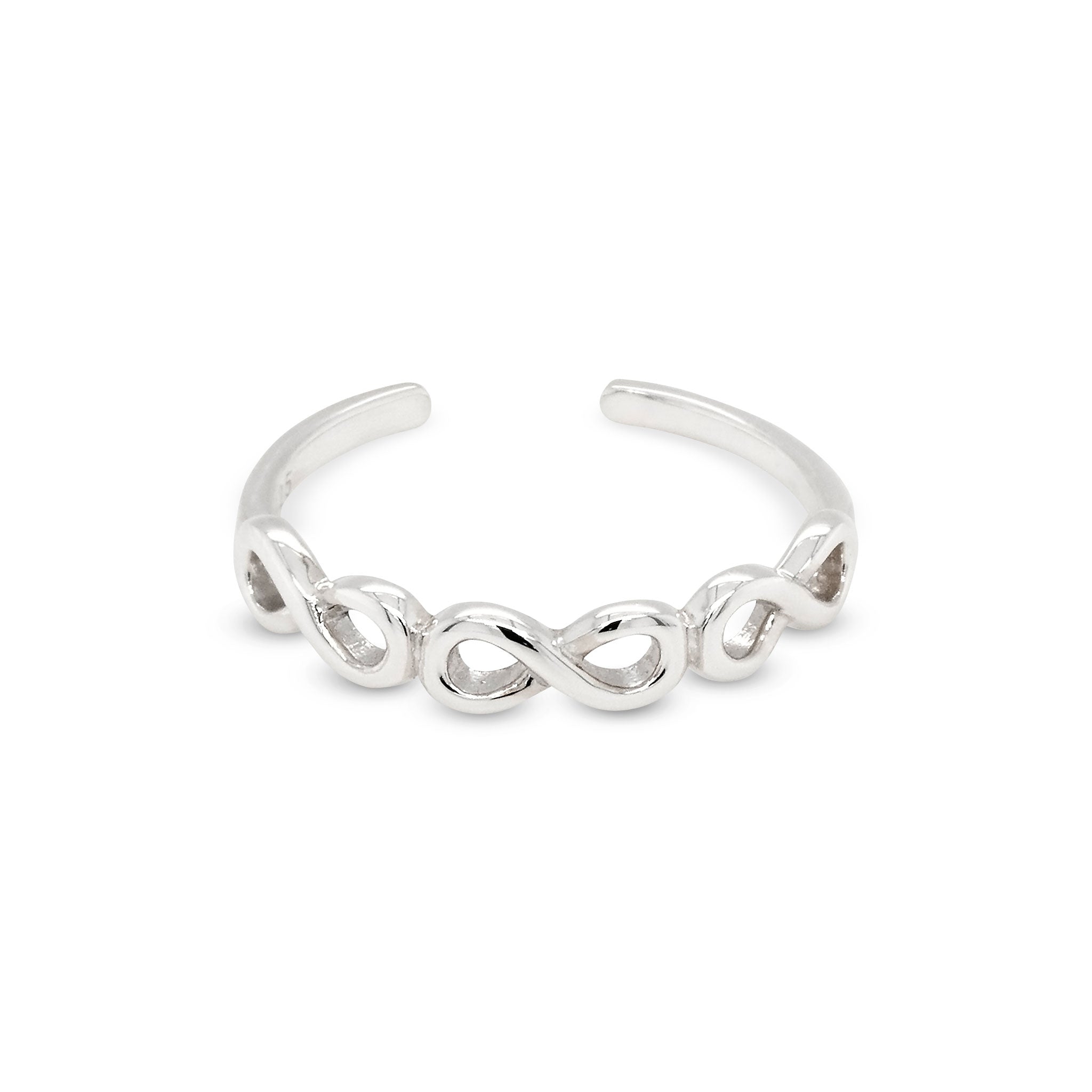 Triple Infinity Sterling Silver 925 Toe Ring