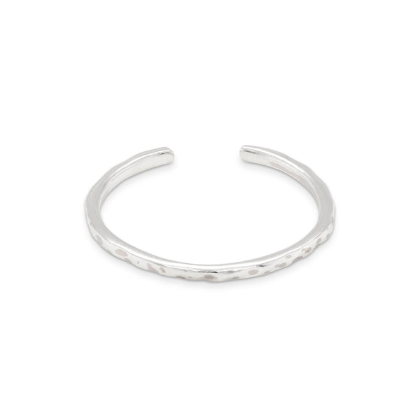 Hammered Thin Band Sterling Silver 925 Toe Ring