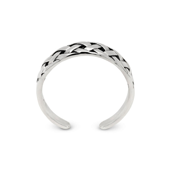 Weave Band Sterling Silver 925 Toe Ring