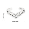 Chevron Ornate Gothic Cut Out Sterling Silver 925 Toe Ring