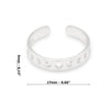 Moon Phases Cut Out Band Sterling Silver 925 Toe Ring