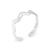 Zig Zag Flat Band Sterling Silver 925 Toe Ring