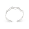 Zig Zag Flat Band Sterling Silver 925 Toe Ring