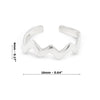 Zig Zag Flat Band Sterling Silver 925 Toe Ring