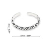 Wave Small Rounded Solid Band Sterling Silver 925 Toe Ring