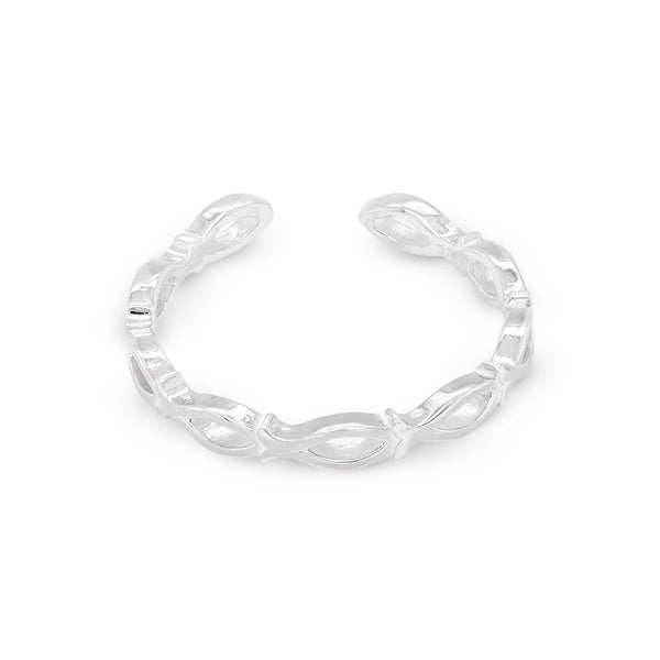 Fish Cut Out Sterling Silver 925 Toe Ring