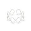 Sound Wave Wireframe Solid Sterling Silver 925 Toe Ring