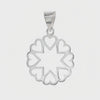 925 sterling silver star hearts pendant 360° Video