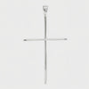 Crucifix Cross Large Thin Sterling Silver 925 Pendant 360° Video