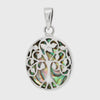 Tree of Life Oval Shell Sterling Silver 925 Pendant 360° movie