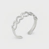 Five Heart Band Solid Sterling Silver 925 Toe Ring 360° Video