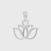 Lotus Flower Petite Sterling Silver 925 Pendant 360° Video