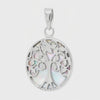 Tree of Life Oval Shell Sterling Silver 925 Pendant 360° movie