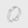 Wave Flat Band Solid Sterling Silver 925 Toe Ring 360° Video