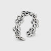 flower silver toe ring 360 video on white background