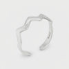 Zig Zag Flat Band Sterling Silver 925 Toe Ring 360° Video