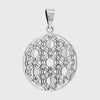 Flower of Life Moon Phases Solid Sterling 925 Pendant 360° Video