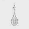 Tennis Racket Sterling Silver 925 Pendant Charm 360° Movie