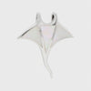 Manta Ray Mother of Pearl Solid Sterling Silver 925 Pendant 360° Video