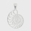 Nautilus Shell Cross Section Sterling Silver 925 Pendant 360° Video