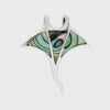 Manta Ray Abalone Solid Sterling Silver 925 Pendant 360° Video