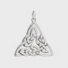 Celtic Triangle Large Sterling Silver 925 Pendant 360° Video