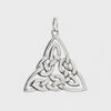 Celtic Triangle Large Sterling Silver 925 Pendant 360° Video