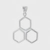 925 sterling silver triple honeycomb pendant 360° Video