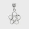 Atomic Structure Symbol Sterling Silver 925 Pendant 360° Video