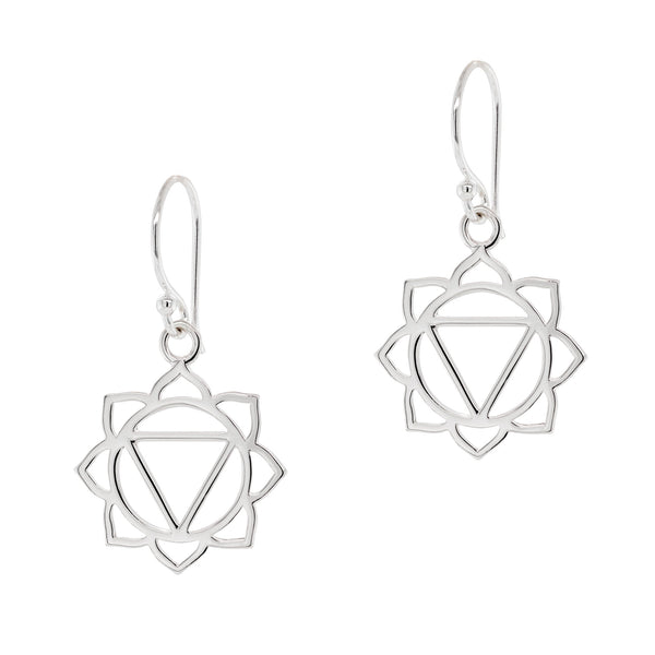 925 sterling silver solar plexus chakra hook earrings