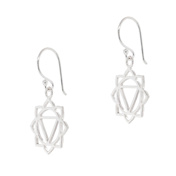 925 sterling silver solar plexus chakra hook earrings