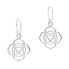 925 sterling silver root chakra hook earrings