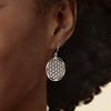 925 sterling silver flower of life hook earrings