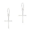 925 sterling silver crucifix cross hook earrings