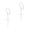 925 sterling silver crucifix cross hook earrings