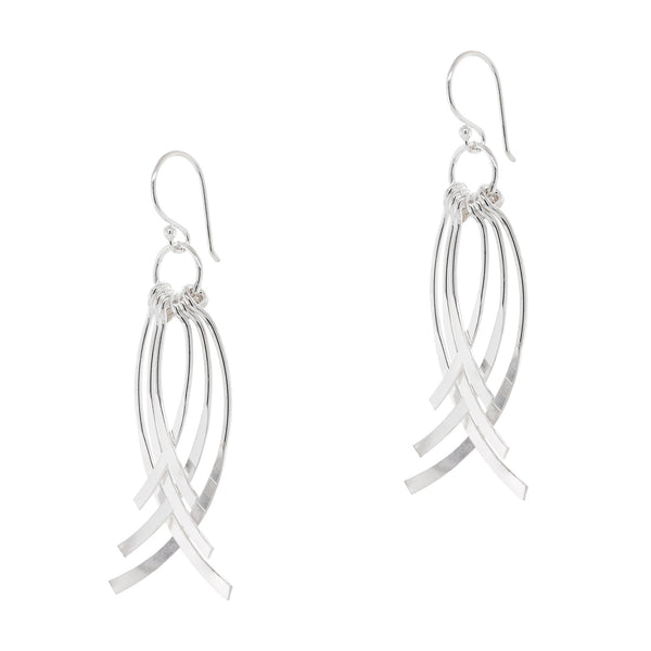 925 sterling silver curved chandelier hook earrings