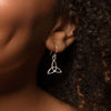 925 sterling silver triquetra trinity hook earrings