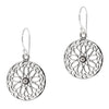 925 sterling silver mandala hook earrings