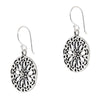 925 sterling silver mandala hook earrings